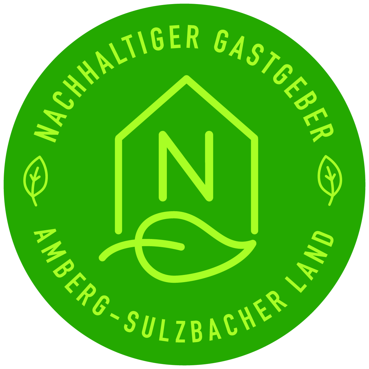 Dieses Bild zeigt das Qualitätsloge der Nachhaltigen Gastgeber im Amberg-Sulzbacher Land.